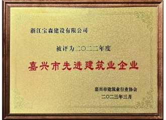 嘉興市先進(jìn)建筑業(yè)企業(yè)